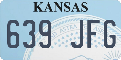 KS license plate 639JFG