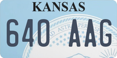 KS license plate 640AAG