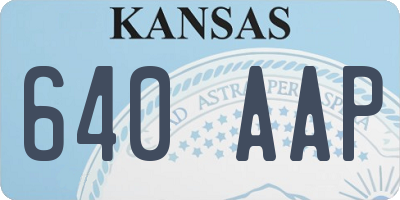 KS license plate 640AAP