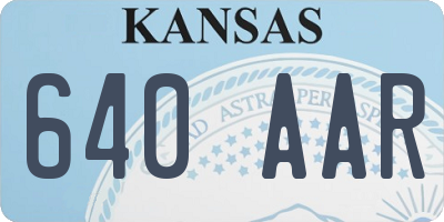 KS license plate 640AAR