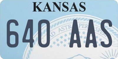 KS license plate 640AAS