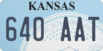KS license plate 640AAT
