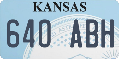 KS license plate 640ABH