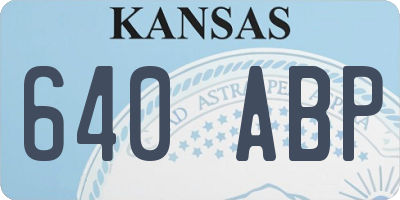 KS license plate 640ABP