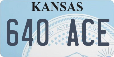 KS license plate 640ACE