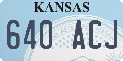 KS license plate 640ACJ