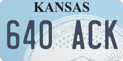 KS license plate 640ACK