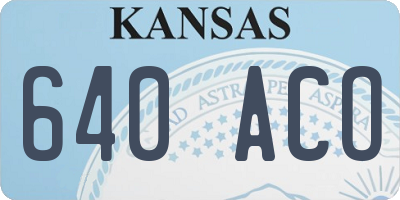 KS license plate 640ACO
