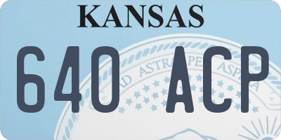 KS license plate 640ACP