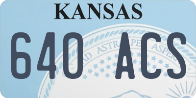 KS license plate 640ACS