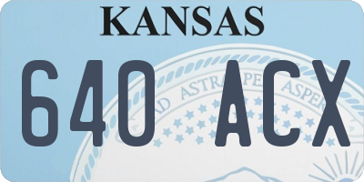 KS license plate 640ACX