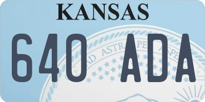 KS license plate 640ADA