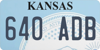 KS license plate 640ADB