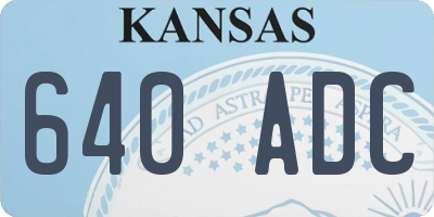 KS license plate 640ADC