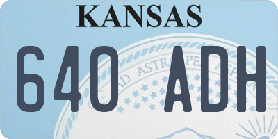KS license plate 640ADH