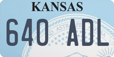 KS license plate 640ADL