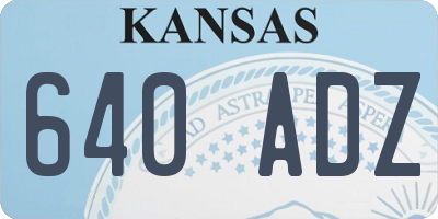 KS license plate 640ADZ
