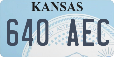 KS license plate 640AEC