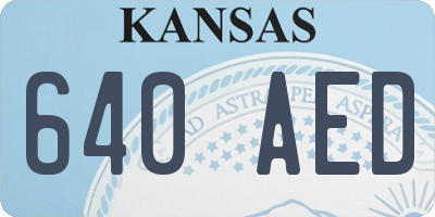 KS license plate 640AED
