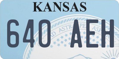 KS license plate 640AEH