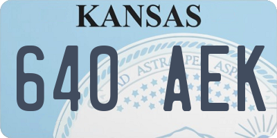KS license plate 640AEK