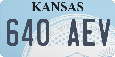 KS license plate 640AEV