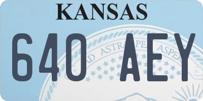 KS license plate 640AEY