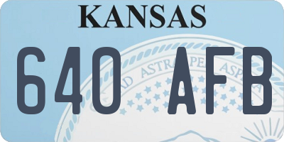 KS license plate 640AFB