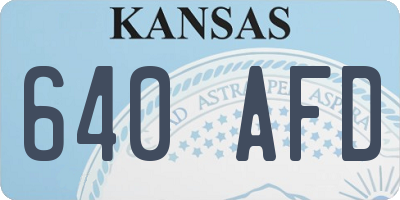 KS license plate 640AFD