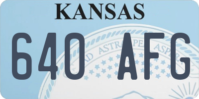 KS license plate 640AFG