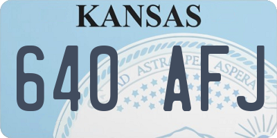 KS license plate 640AFJ