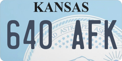 KS license plate 640AFK