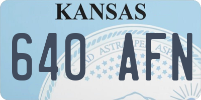 KS license plate 640AFN