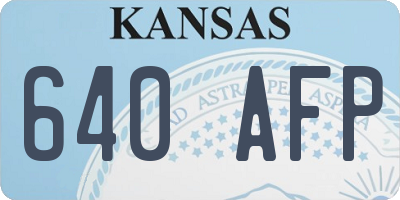 KS license plate 640AFP