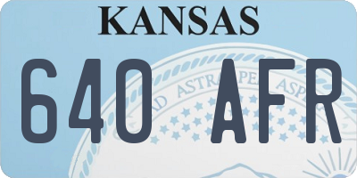 KS license plate 640AFR