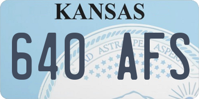 KS license plate 640AFS
