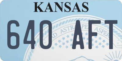 KS license plate 640AFT