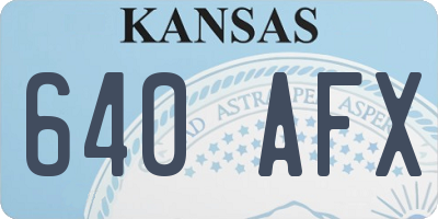 KS license plate 640AFX