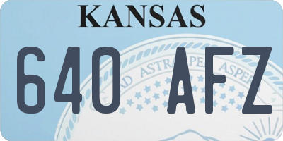 KS license plate 640AFZ