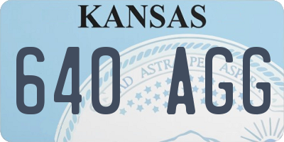 KS license plate 640AGG