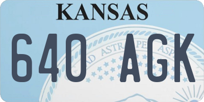 KS license plate 640AGK
