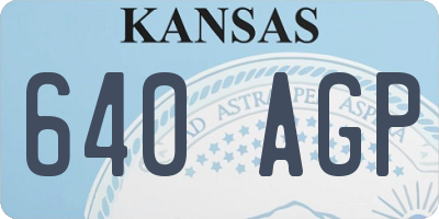 KS license plate 640AGP