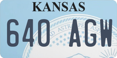 KS license plate 640AGW