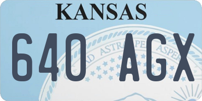 KS license plate 640AGX