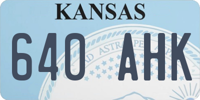 KS license plate 640AHK
