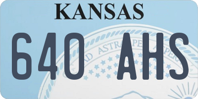 KS license plate 640AHS