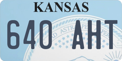 KS license plate 640AHT