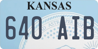 KS license plate 640AIB