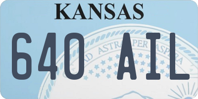 KS license plate 640AIL