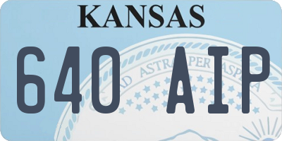 KS license plate 640AIP